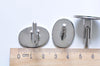 Platinum Bezel Cufflinks Blanks Oval Cuff Links Match 18x25mm Cabochon Set of 10