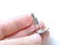 Platinum Bezel Cufflinks Blanks Oval Cuff Links Match 18x25mm Cabochon Set of 10