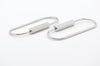 1 Piece Silver Color Brass Key Rings Outsize 86mm x 32mm