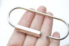 1 Piece Silver Color Brass Key Rings Outsize 86mm x 32mm