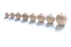 Round Unfinished Beech Wood Beads 10mm-25mm