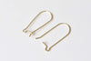 2 pcs 925 Sterling Silver Kidney Earwire Earring Components Gold/Platinum Size 25mm