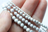 One Strand Glossy Matte Frosted White Turquoise Howlite Faceted Polished Round Gemstone Beads 2mm-12mm
