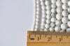 One Strand Glossy Matte Frosted White Turquoise Howlite Faceted Polished Round Gemstone Beads 2mm-12mm