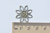 100 pcs Antiqued Bronze Filigree Flower Bead Caps 19mm A2057