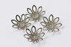 100 pcs Antiqued Bronze Filigree Flower Bead Caps 19mm A2057