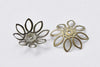 100 pcs Antiqued Bronze Filigree Flower Bead Caps 19mm A2057