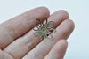 100 pcs Antiqued Bronze Filigree Flower Bead Caps 19mm A2057