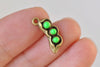 10 pcs Antique Bronze Enamel Epoxy Pea Pod Charms Pendants A5815