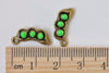 10 pcs Antique Bronze Enamel Epoxy Pea Pod Charms Pendants A5815