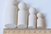 One Box of Unfinished Solid Wood Peg Toy People Family Doll Bodies