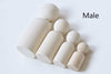 One Box of Unfinished Solid Wood Peg Toy People Family Doll Bodies