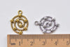 Antique Silver/Gold Spiral Galaxy Star Universe Charms Pendants 15x21mm Set of 20