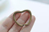 10 pcs Antique Bronze Apple Shaped Keyring Charms 30x33mm A7206