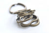 10 pcs Antique Bronze Apple Shaped Keyring Charms 30x33mm A7206