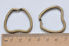 10 pcs Antique Bronze Apple Shaped Keyring Charms 30x33mm A7206
