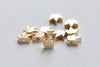 10 pcs Tiny Princess Crown Spacer Beads Anti Tarnish 24K Champagne Gold Charms 8mm A2424
