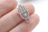 Antique Bronze/Silver Hamsa Hand Pendants Charms 12x19.5mm Set of 50