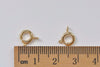 10 pcs 24K Gold Plated Spring Ring Clasps 7mm A4875