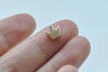 10 pcs Tiny Princess Crown Spacer Beads Anti Tarnish 24K Champagne Gold Charms 8mm A2424