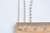 Polished 925 Sterling Silver Bead Ball Necklace Chain 1.5mm/2mm/2.5mm