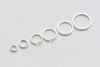 20 pcs Polished 925 Solid Sterling Silver Open Jump Rings Findings 3mm-8mm