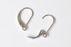 2 pcs 925 Sterling Silver Leverback Earwire Earring Components Gold/Platinum Size 9x15mm