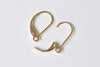 2 pcs 925 Sterling Silver Leverback Earwire Earring Components Gold/Platinum Size 9x15mm