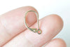 2 pcs 925 Sterling Silver Leverback Earwire Earring Components Gold/Platinum Size 9x15mm