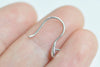 2 pcs 925 Sterling Silver Peg Earwire Earring Components Gold/Platinum Size 9x16mm