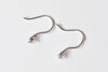 2 pcs 925 Sterling Silver Peg Earwire Earring Components Gold/Platinum Size 9x16mm