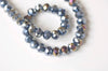 One Strand AB Color Faceted Rondelle Crystal Glass Abacus Beads