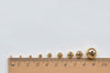 18K Gold Plated Seamless Round Loose Beads Smooth Spacer Beads Set of 20