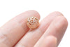 10 pcs 18K Gold Plated Brass Filigree Ball Round Charms 8mm