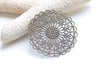 10 pcs Antique Bronze Filigree Flower Flat Embellishment Stampings 36mm A149