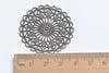 10 pcs Antique Bronze Filigree Flower Flat Embellishment Stampings 36mm A149