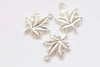 Antique Bronze/Silver Small Maple Leaf Charms 15x19mm Set of 20