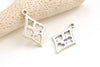 Poker Card Suit Charms Antique Silver Finish Diamond Shape 17x26mm Set of 30