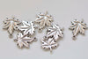 Antique Bronze/Silver Small Maple Leaf Charms 15x19mm Set of 20