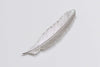 10 pcs Brass Feather Embellishment Stampings 12x53mm Various Colors Available