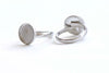 4 pcs Stainless Steel Adjustable Ring Blanks Size 8mm-30mm