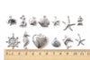 Stainless Steel 3D Charms Pendants Heart Apple Scallop Rudder Elephant Rabbit Starfish Mouse