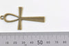 Antique Bronze/Silver/Gold Egyptian Ankh Cross Charms Huge Size 29x55mm