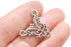Chandelier Earring Antique Silver Connector Pendants 21x22mm Set of 20