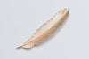 10 pcs Brass Feather Embellishment Stampings 12x53mm Various Colors Available