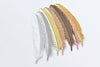 10 pcs Brass Feather Embellishment Stampings 12x53mm Various Colors Available