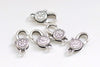 10 pcs Antiqued Bronze/Silver Snowflake Lobster Clasps 14x25mm
