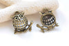 6 pcs Antique Bronze Filigree Owl Pendants Charms 22x25mm A6197