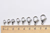 5pcs 316 Stainless Steel Parrot Claw Lobster Clasps Various Sizes