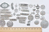 Antique Bronze/Silver Charms with Sayings Inspirational Quotes Mixed Style